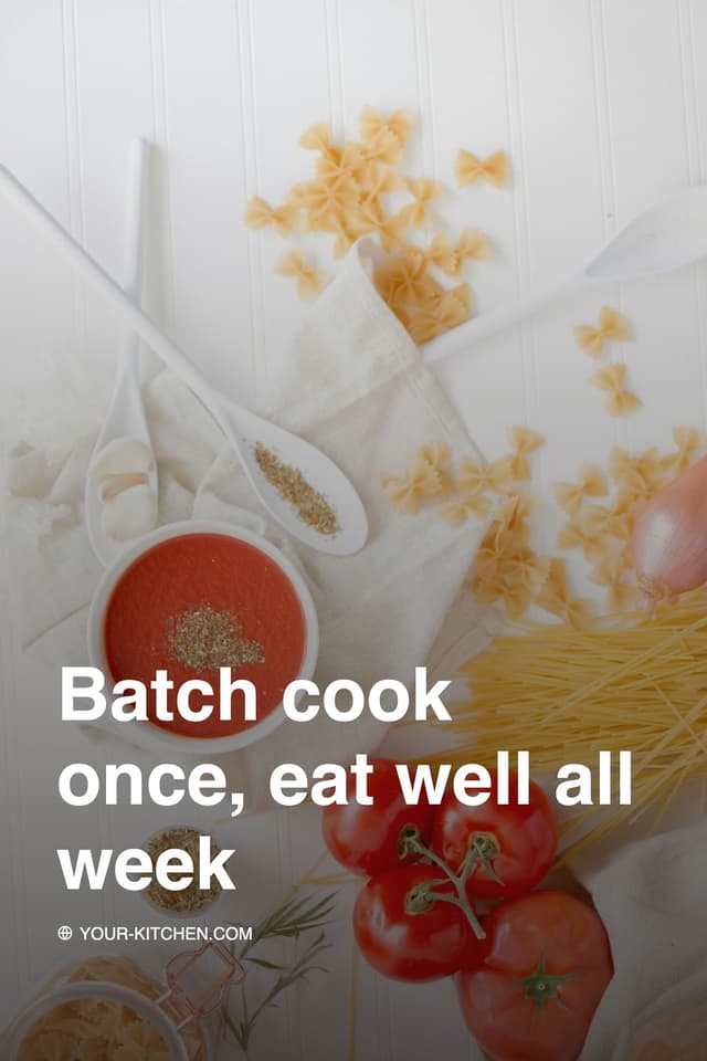 Batch cook once, eat well all week