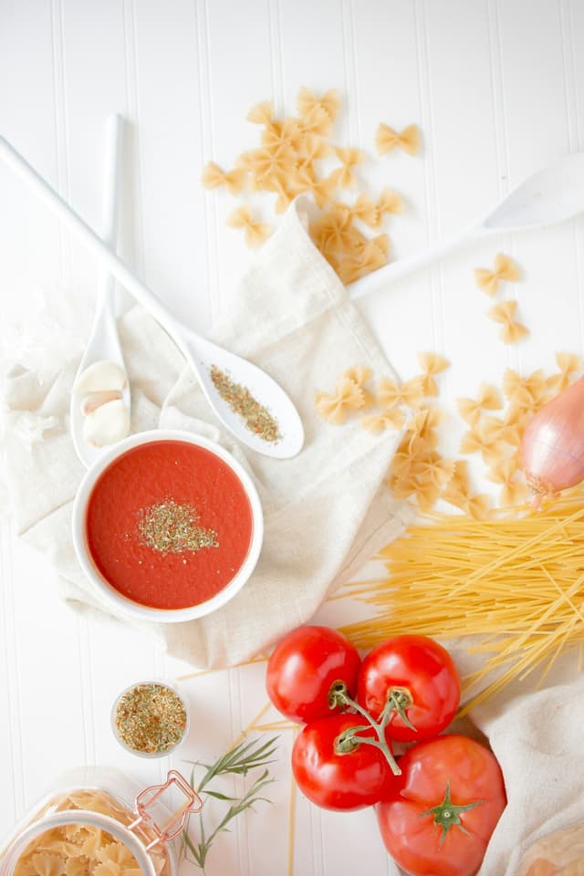Ingredients laid out